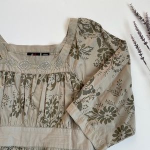 ALC Floral Blouse Sage Green